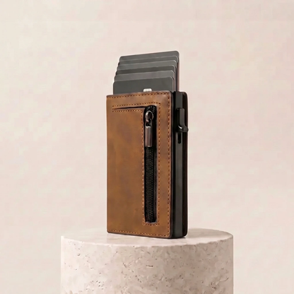 Vault Wallet 2.0 in tan leather